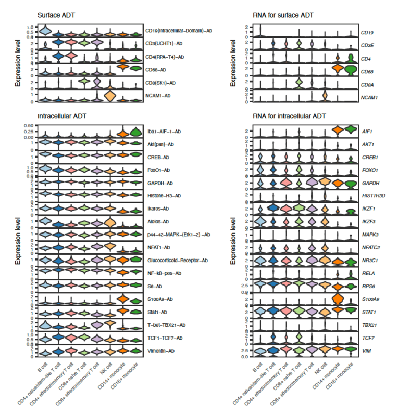 InTraSeq 技术：细胞内和表面蛋白质靶标与 RNA 的比较